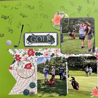 Golf page 1
11/11 Metal challenge and rounded corners
Keywords: metal circles;rounded corners;golf;buttons;flowers;stamping