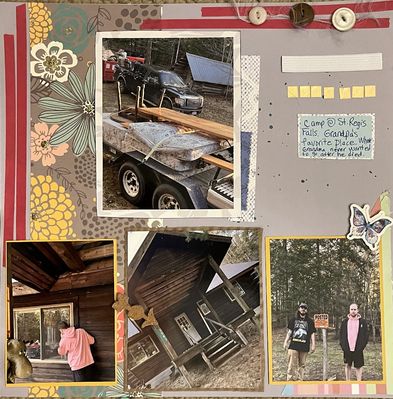 Good Bye
Jany 12 2024 Spring challenge
Keywords: butterflies;ink splatters;washi tape;flowers;buttons;glitter glue