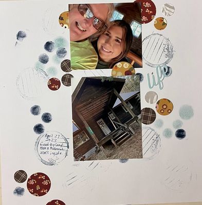 Life
February 21st challenge
Keywords: stamps;stencil;white space;circles