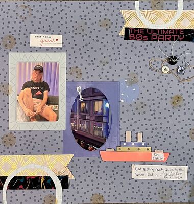 Make today great
Monday, February 10, 2025 sketch challenge:  Little Mermaid
Keywords: buttons;ink stamps;ink;circles;ribbon;boat;arrow;circles