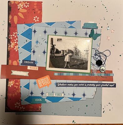 Whatever make you weird is probably your greatest asset
Wednesday, October 16, 2024 challenge
Keywords: sticker phrases;thread, buttons;ink splatters;butterfly;tab;stars;inked edges;tabs