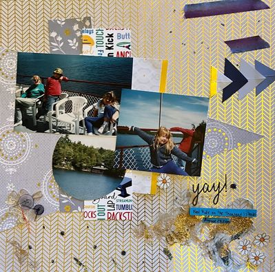 Yah!
February recipe challenge
Keywords: circles;flowers;pp;buttons;triangles;washi tape;glitter;modeling paste;ink splatters;string