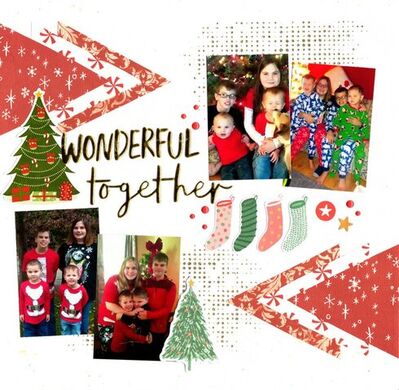 Wonerful Together - December 12th Challenge
Past Christmas photos of sweet grandkids Sydney, Nate, Evan, and Travis. 

Keywords: Echo Park