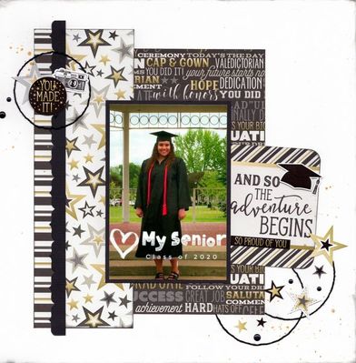 And So the Adventure Begins
Photo of sweet granddaughter Makaylee on her Graduation Day, May 2020. 
Keywords: Simple Stories