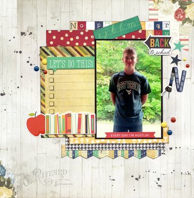 Back To School - April 6th Challenge
Photo of sweet grandson Nate on his first day of Freshman year, August 2021. 
Keywords: Bo Bunny