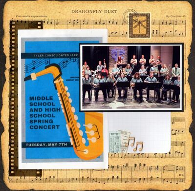 Band Concert - May 10th Challenge
Photo of sweet granddaughter Sydney with her jazz band, May 2024.

Keywords: Graphic 45