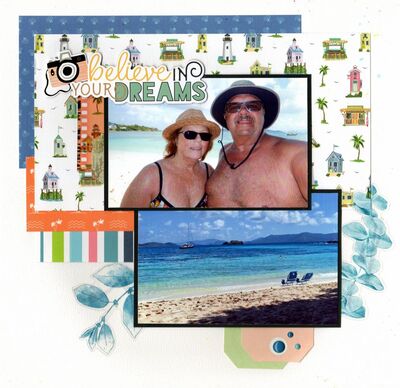 Believe in Your Dreams - August 29th Challenge
Photos of DH Brad and I at Sapphire Beach, St. Thomas on our October 2024 Cruise.

Keywords: Carta Bella