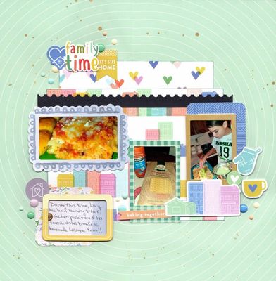 Family Time - April 30th Challenge 
Photos of sweet granddaughter Lucy. During this last year at home she has been learning to cook. (December 2020)
Keywords: Pinkfresh Studio