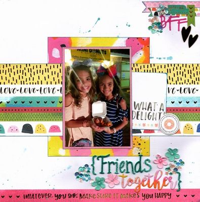 Friends Together - February 8th Challenge
Photo of sweet granddaughter Lucy with her bestie getting their favorite donuts, January 2019. 
Keywords: Bella Blvd