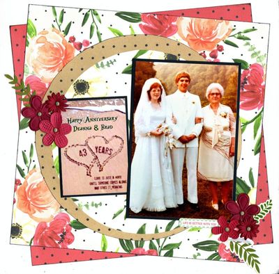 Happy Anniversary - August 21st Challenge
Photo of DH and I when we got married along with his Grandmother, July 1978. Also a photo of the anniversary card my sister sent this year.
Keywords: carta bella