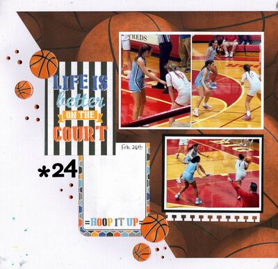 Life is Better On the Court - July 21st Challenge
Photos of sweet granddaughter Lucy playing basketball with her Varsity Team, February 2025.
Keywords: Paper House