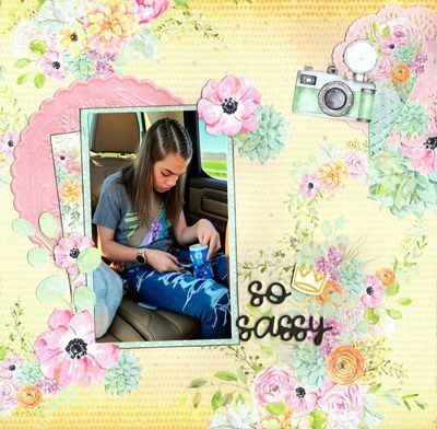 So Sassy - April 3rd Challenge 
Photo of little granddaughter Lucy who is just the sweetest thing, but sometimes has the attitude of a 16 yr. old. LOL (April 2021)
Keywords: Mintay Papers