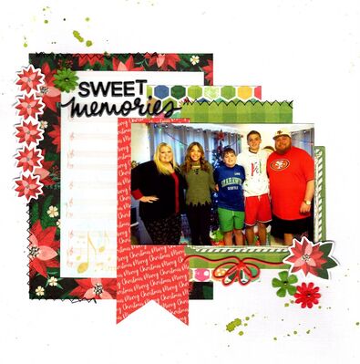 Sweet Memories - August 9th Challenge
Group photo of daughter Michelle and her family, Christmas 2023.

Keywords: American Crafts