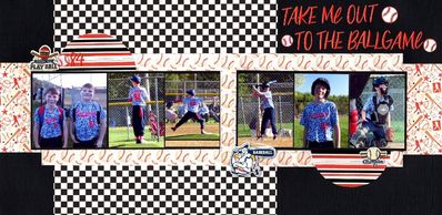 Take Me Out To The Ballgame - April 24th Challenge
Photos of sweet grandsons Evan and Travis playing baseball, April 2024. This will go in Evan's album. He's an all-around great player. He pitches, catches, and plays 3rd base.
Keywords: Pinkfresh Studio