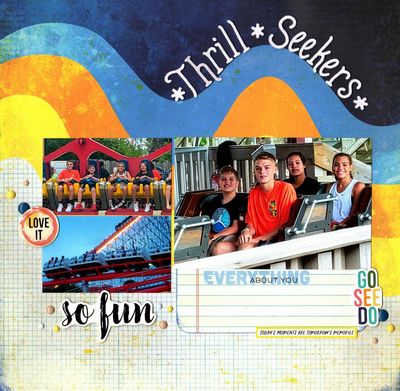 Thrill Seekers - August 26th Challenge
Photos of sweet grandkids Kellan, Marcus, Lucy and her friend at Cedar Point. (August 2022) {They've been to several roller coaster places this Summer.}

Keywords: American Crafts