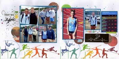 Today Was Epic - December 3rd Challenge
{Sorry for the shadows from my scanner.}

Photos of sweet granddaughter Lucy at her State Track Event in the Womens High Jump, May 2025. 

Keywords: Reminisce