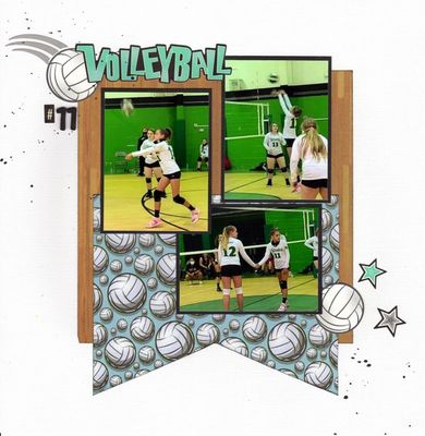 Volleeyball
November 16th Sketch challenge. Photos of sweet granddaughter Lucy first playing Volleyball with her Jr. High Team, October 2020. Sadly we weren't allowed to go to any of her games, but thankfully her Momma took photos and videos for us. 

Keywords: Reminisce