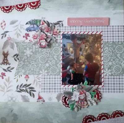 Countdown Christmas  Monday 6th. Sketch plus favourite photo our 4 Great Grandchildren placing the Baubles on the tree  without an argument 
