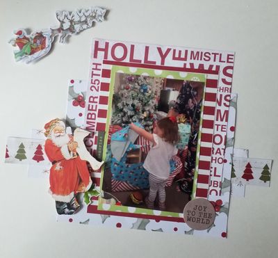 Christmas Countdown  day 20 : Sketch plus Christmas paper scraps
