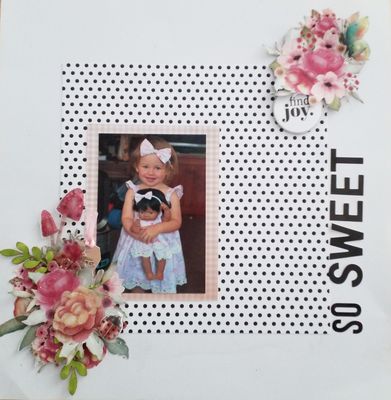 Wed 19th Just like Grandma use to make : Almond Joy Cookie.
Ingredients: Something that Brings you joy, the word Sweet in your title , white Base , Chipboard, and brown journal tag hidden
