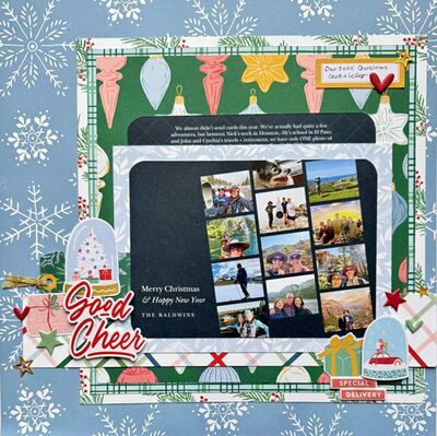 Good Cheer
I used a Sketch N Scrap sketch to document our 2025 Xmas card. There's a pocket, because the back of our card includes our annual "letter." Lots of Pinkfresh Studio here, using up my stash!
