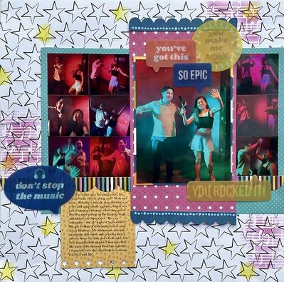 Don't Stop the Music
Layout of my kids doing karaoke. They actually sang to "September" by Earth Wind and Fire. 
"Do you remember...the 21st night of September?" lol
