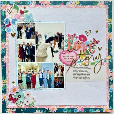 Love Story
A page about my niece's wedding last December. I used a Rochelle Spears sketch.
